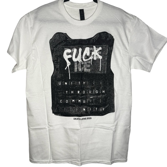 Death Lens - “F*** ICE” band T-shirt (L) - Picture 2 of 5